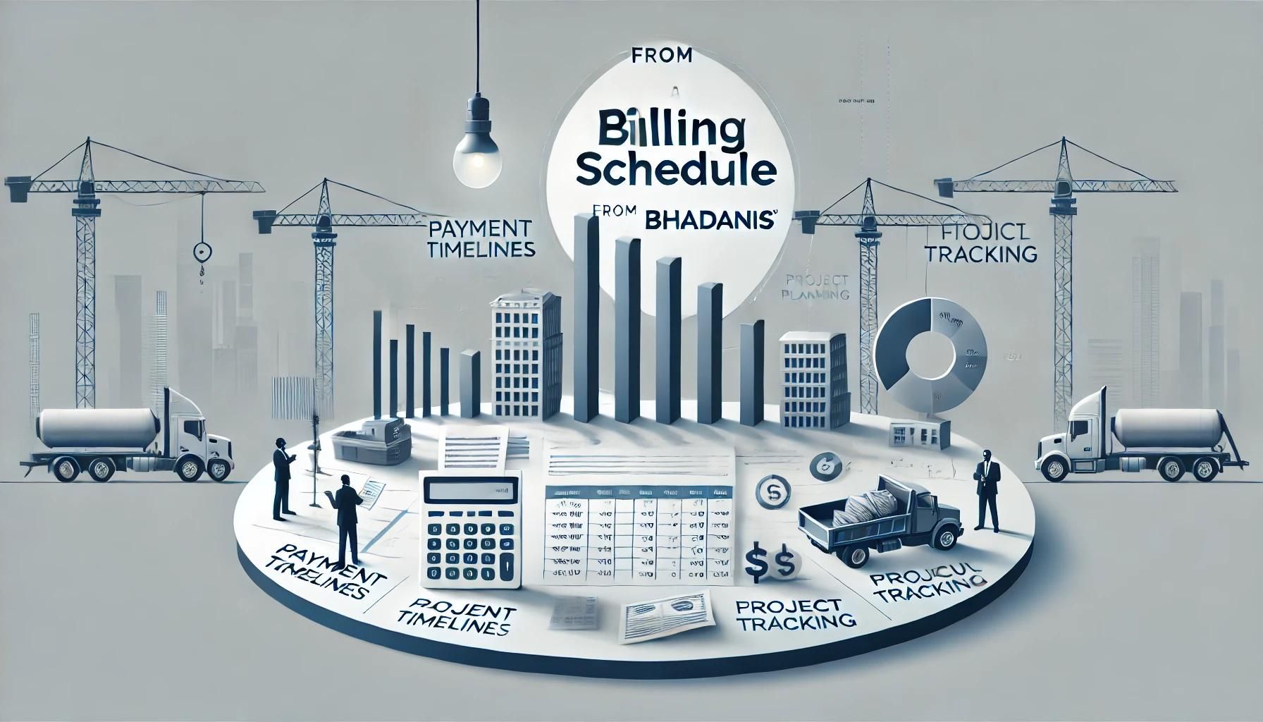 What is the significance of a billing schedule in construction projects?