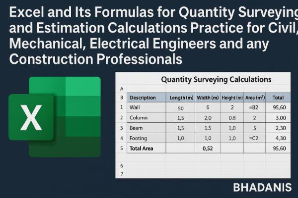 Excel and Its Formulas for Quantity Surveying and Estimation Calculations